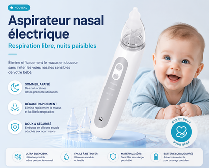 Aspirateur Nasal Électrique BabyRelief™ — Pour les bébés enrhumés