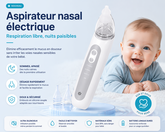 Aspirateur Nasal Électrique BabyRelief™ — Pour les bébés enrhumés